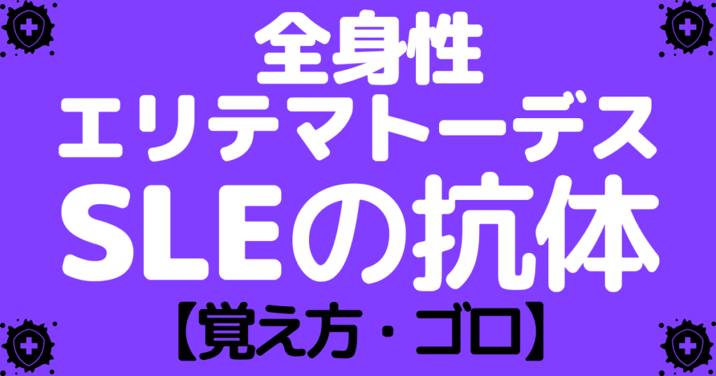 全身性エリテマトーデスSLEの抗体の覚え方・ゴロ【CBT国試対策】