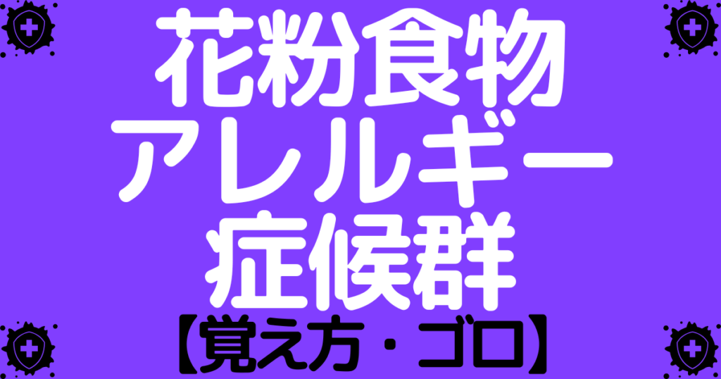 花粉食物アレルギー症候群の花粉と食物の組み合わせの覚え方・ゴロ【CBT国試対策】